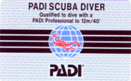 PADI スクーバダイバー